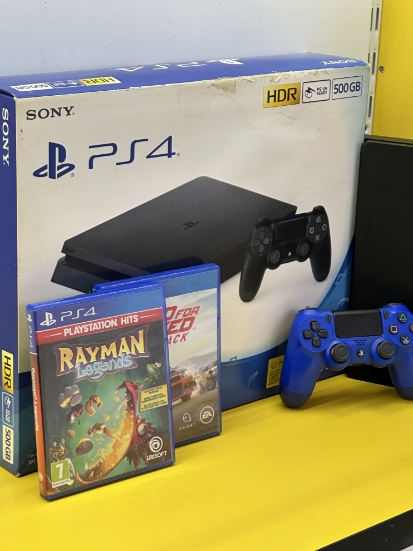 Imagine Consola Play Station 4 SLIM 500GB 1 Controller 2Jocuri