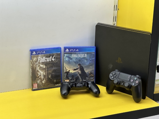 Imagine PlayStation 4 Slim 500GB + 2 controller  +2 jocuri