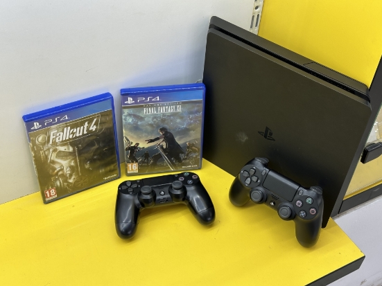 Imagine PlayStation 4 Slim 500GB + 2 controller  +2 jocuri