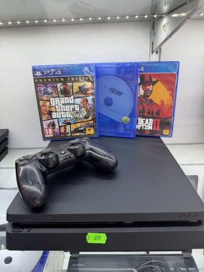 Imagine PlayStation 4 Slim 500GB  1 controller  3 jocuri