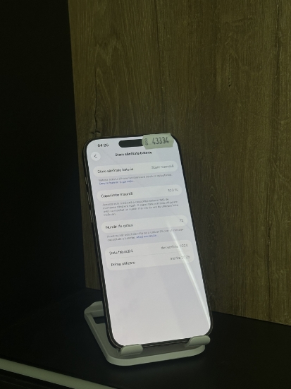 Imagine IPhone 16 PRO MAX  256GB Baterie 100%,  72 cicluri  