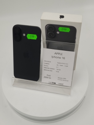 Imagine IPhone 16 128GB baterie 100% 4cc