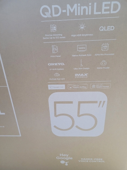 Imagine TCL QD-Mini Led  Google Smart TV  55Q6C 139cm 4K UHD