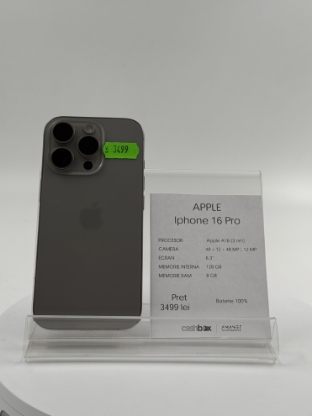 Imagine IPhone 16 PRO (128) Baterie 100%