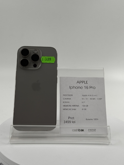 Imagine IPhone 16 PRO (128) Baterie 100%