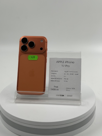 Imagine IPhone 17 Pro  256GB 100% 18 cicluri