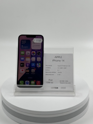 Imagine IPhone 14 (128) BATERIE 100% Inlocuita