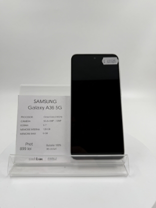 Imagine Samsung Galaxy A36 5G 128GB baterie 100% 36 cicluri