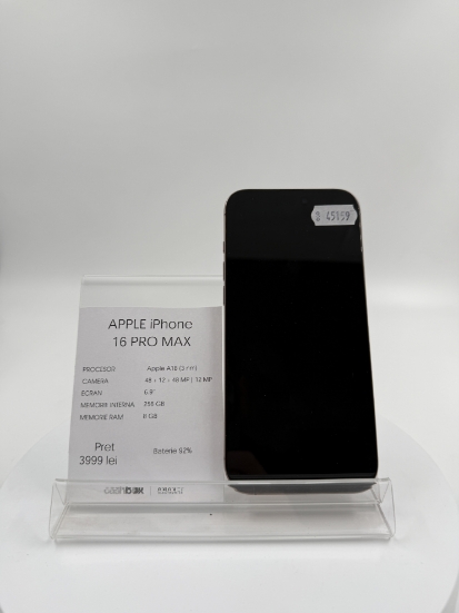 Imagine IPhone 16 PRO MAX  256GB Baterie 92%