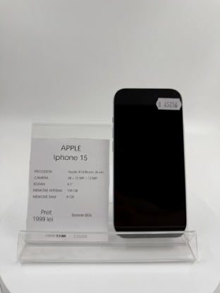 Imagine IPhone 15 128GB Baterie 85%