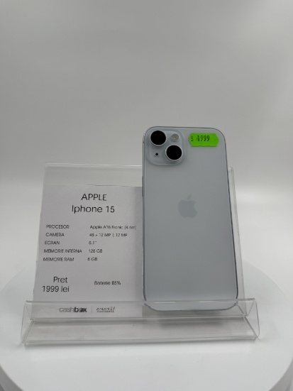 Imagine IPhone 15 128GB Baterie 85%