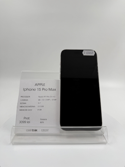 Imagine IPhone 15 Pro Max 512GB bat 85%