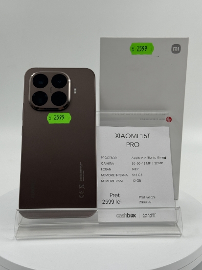 Imagine Xiaomi 15T PRO 512/12 GB 100% bateria 32 cicluri