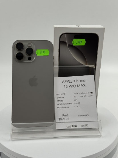 Imagine IPhone 16 PRO MAX  256GB baterie 96%