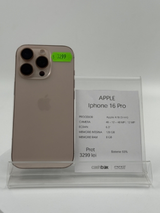 Imagine IPhone 16 PRO  128 GB Baterie 94% 