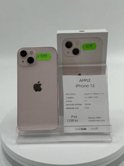 Imagine IPhone 13 (128GB)  baterie 100%, inlocuita original