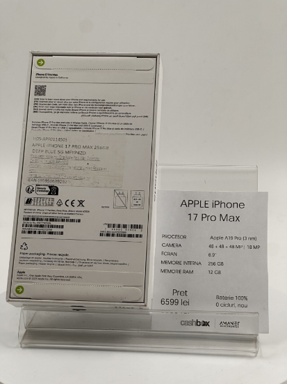 Imagine IPhone 17 PRO MAX  256GB Produs Nou Sigilat