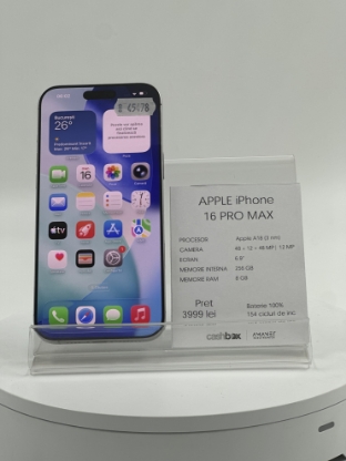 Imagine IPhone 16 PRO MAX  256GB baterie:100%