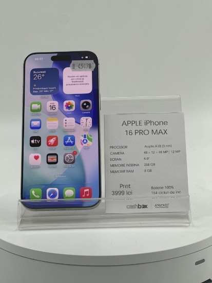 Imagine IPhone 16 PRO MAX  256GB baterie:100% - copy