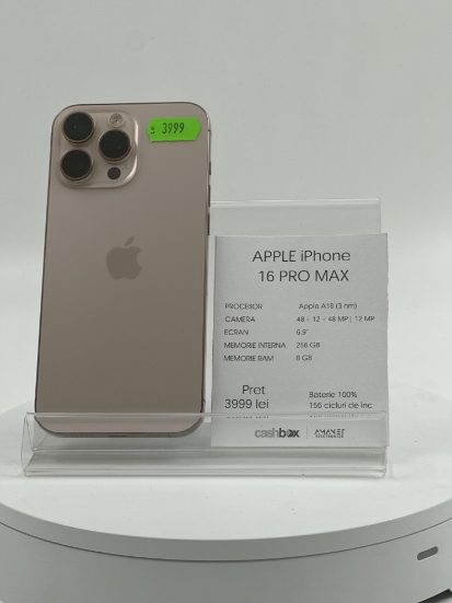Imagine IPhone 16 PRO MAX  256GB baterie:100% 