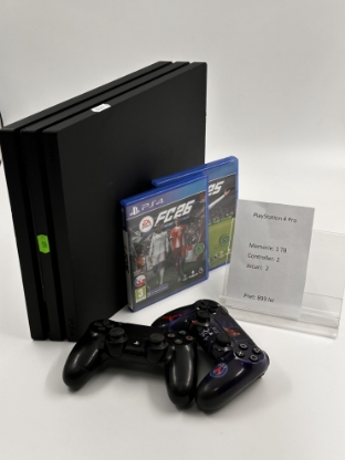 Imagine Consola PlayStation 4 PRO 1TB 2 Controllere 2 Jocuri