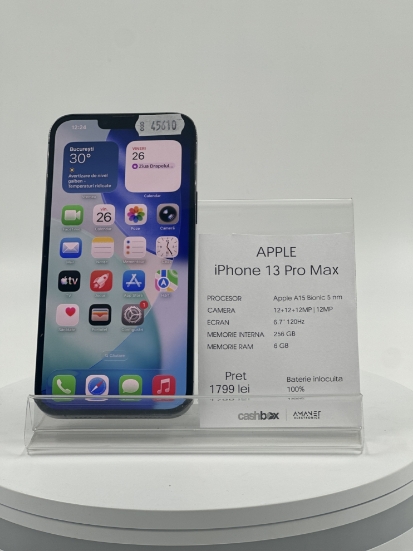 Imagine IPhone 13 PRO MAX (256GB) baterie 100% BAT Inlocuita