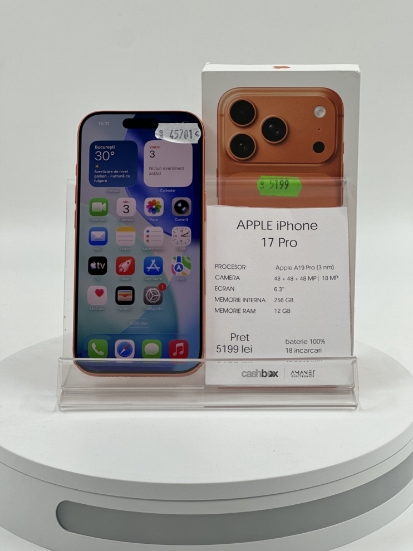 Imagine IPhone 17 Pro  256GB Baterie 100% 18cc 