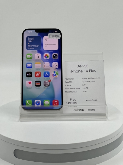 Imagine IPhone 14 Plus 128GB Baterie 88%
