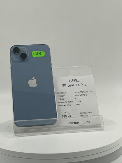 Imagine IPhone 14 Plus 128GB Baterie 100% Inlocuita