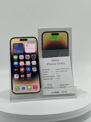 Imagine IPhone 14 PRO (128GB) baterie 100%, inlocuita