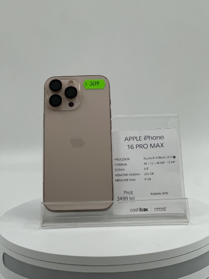 Imagine IPhone 16 PRO MAX  256GB baterie 90%