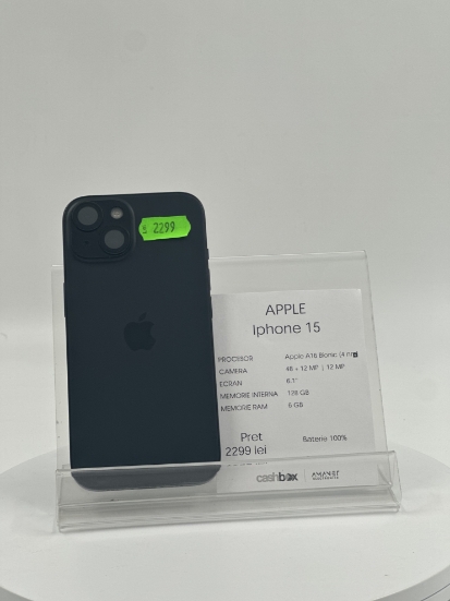 Imagine IPhone 15 128GB Baterie 100%
