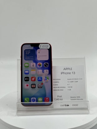 Imagine IPhone 13 128GB Baterie 100% Inlocuita