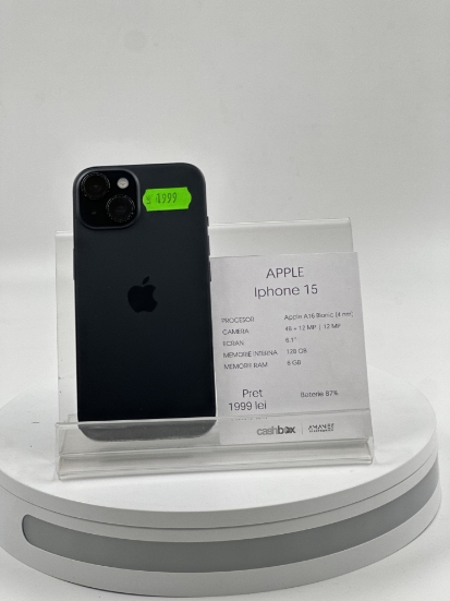 Imagine IPhone 15 128GB Baterie 87%