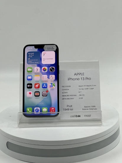 Imagine IPhone 13 PRO 256gb Bat 100% inlocuita