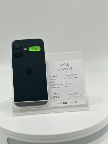 Imagine IPhone 16 128GB baterie 100% 135cc
