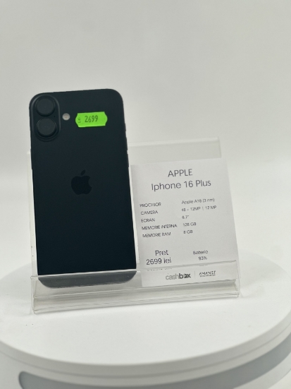 Imagine IPhone 16 Plus 128GB Baterie 93% 
