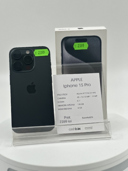 Imagine IPhone 15 Pro 128 GB baterie 86%