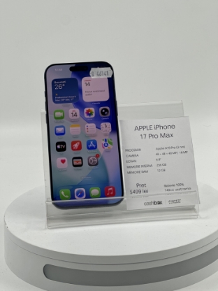 Imagine IPhone 17 PRO MAX  256 GB Uzat Rama Laterala Baterie 100% 140cc