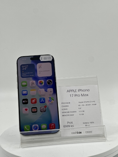 Imagine IPhone 17 PRO MAX  512GB 100% 89 cc