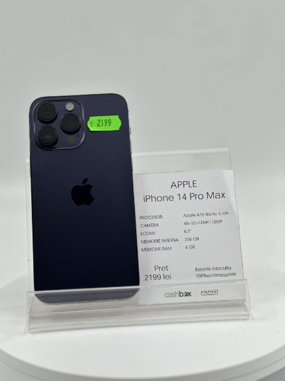 Imagine IPhone 14 Pro Max (128GB) Baterie 100%  (Inlocuita)