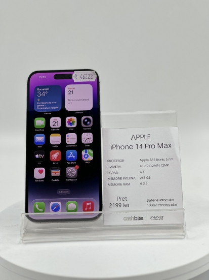 Imagine IPhone 14 Pro Max (128GB) Baterie 100%  (Inlocuita)
