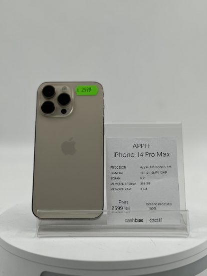 Imagine IPhone 14 Pro Max (256GB) Baterie 100% Inlocuita