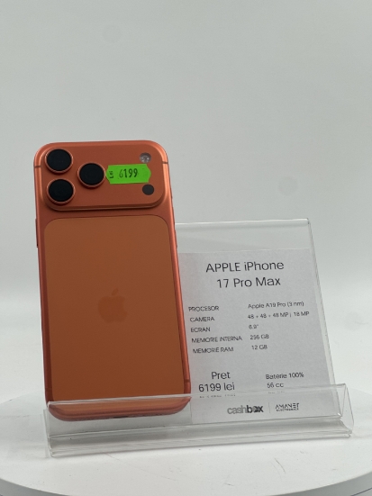 Imagine IPhone 17 PRO MAX 256GB BATERIE 100% 56cc 