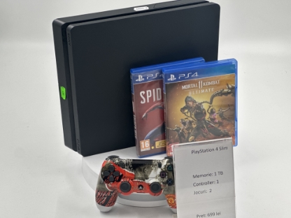Imagine PlayStation 4 Slim 1TB  1 controller + 2 Jocuri