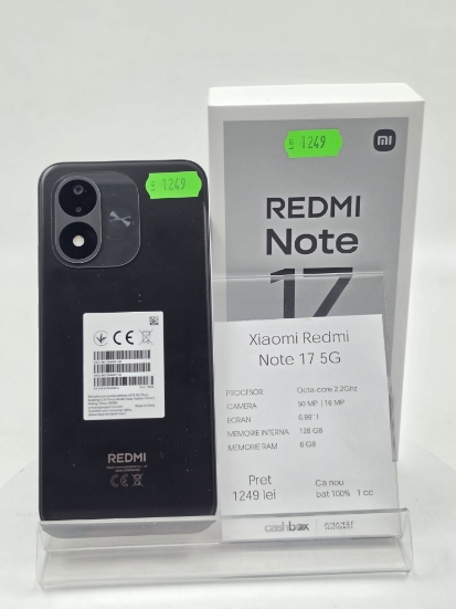 Imagine Xiaomi Redmi Note 17 5G 128GB 6GB+6GB RAM PRODUS NOU