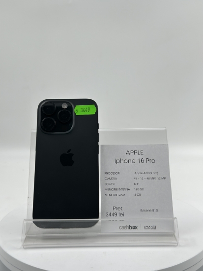 Imagine IPhone 16 PRO  128 GB Baterie 91% 