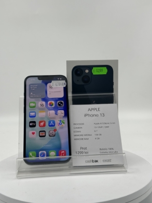 Imagine IPhone 13 128gb Bat 100% inlocuita 